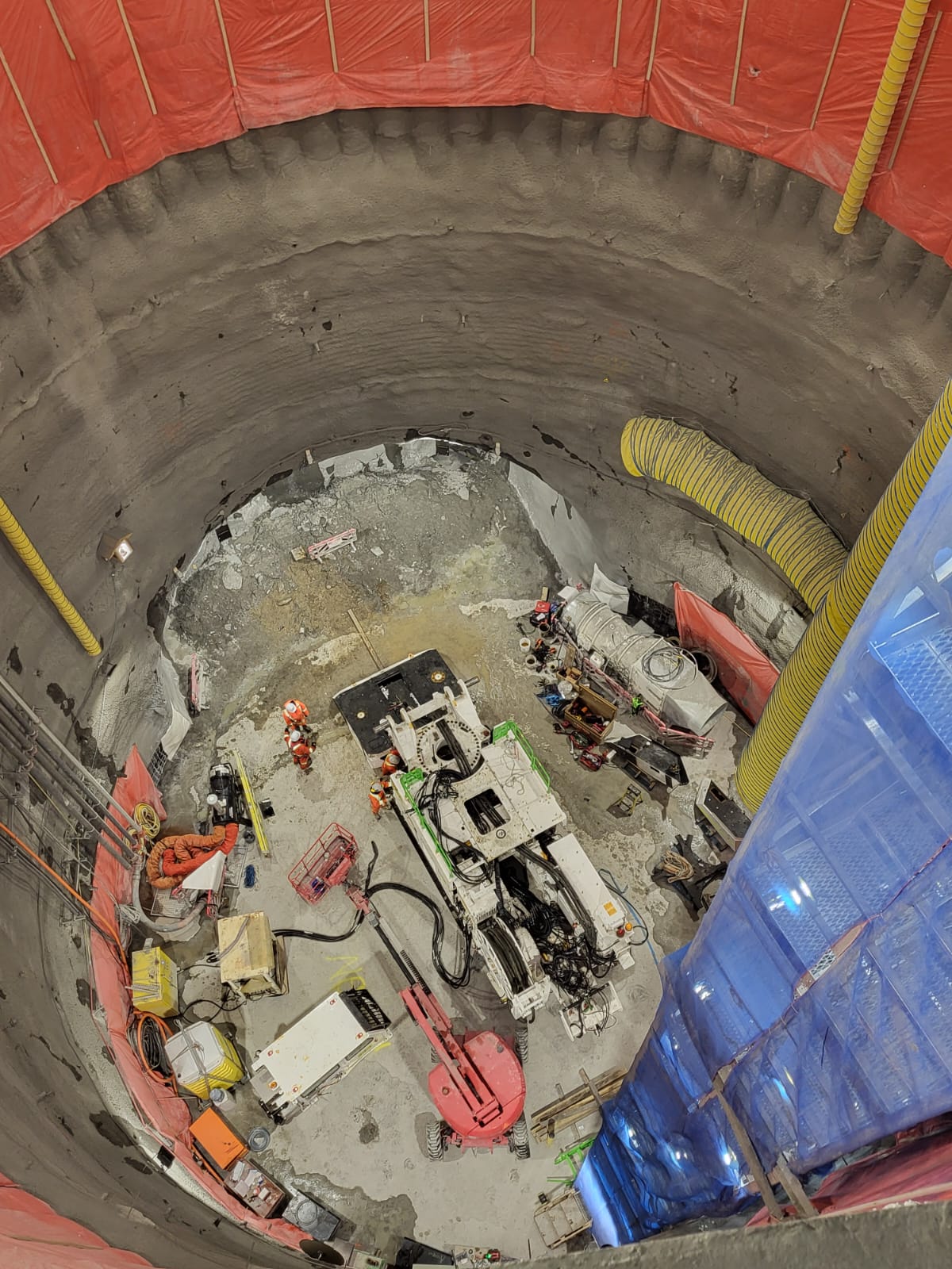 A peek inside an excavated shaft at King-Bathurst.